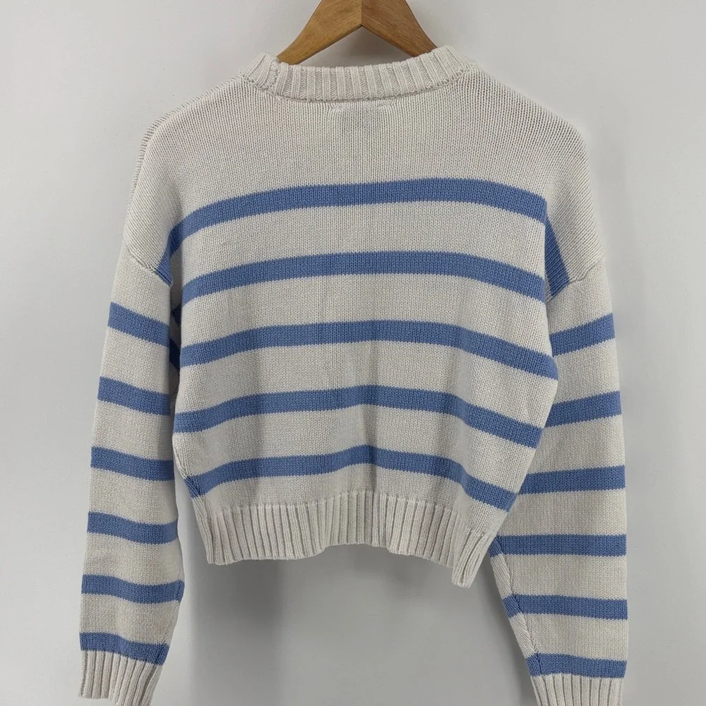 Freshman Blue and White Striped Sweater with Lemon Design - Picture 3 of 3